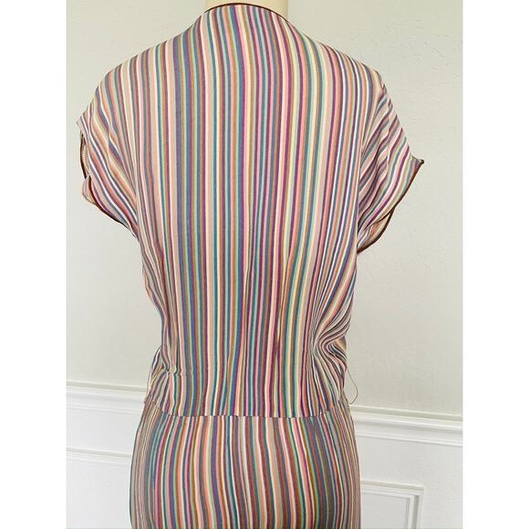 Vintage Judy Caliendo for Together New York Striped Midi Dress - Picture 8 of 9